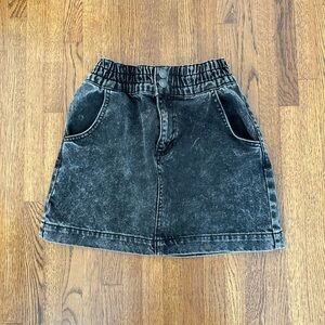 BDG Charcoal Elastic Waist Denim Skirt